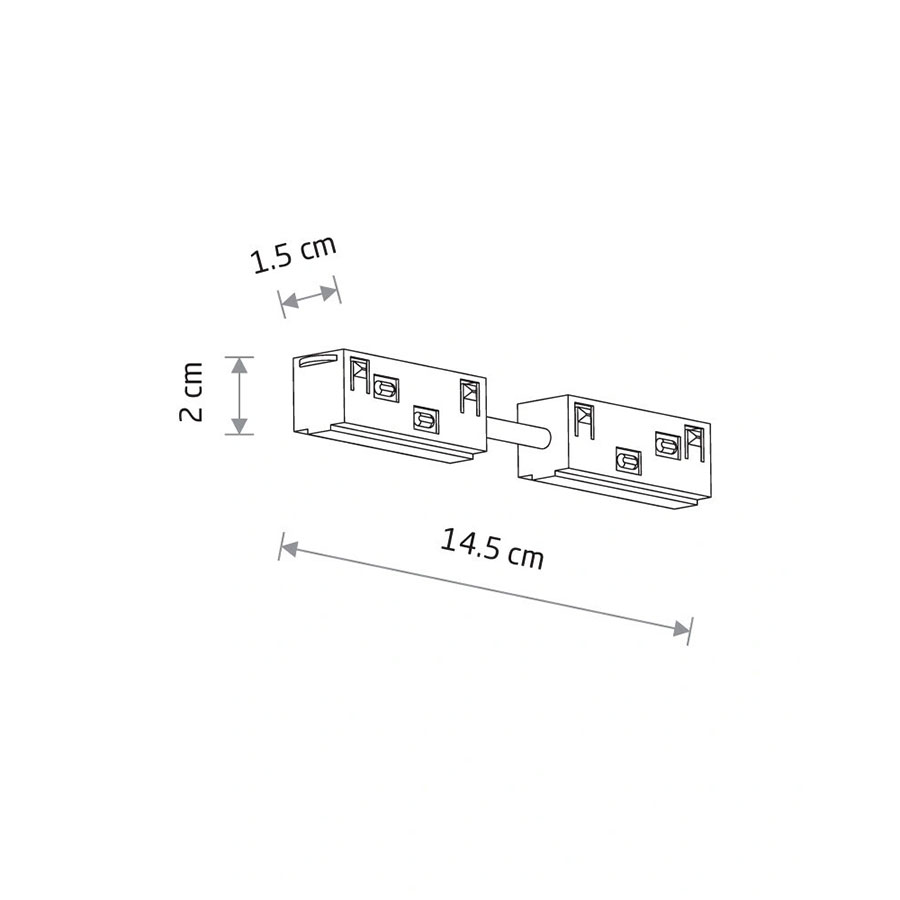 11628 З’єднувач прямий Nowodvorski LVM STRAIGHT CONDUCTIVE MODULE WHITE CN