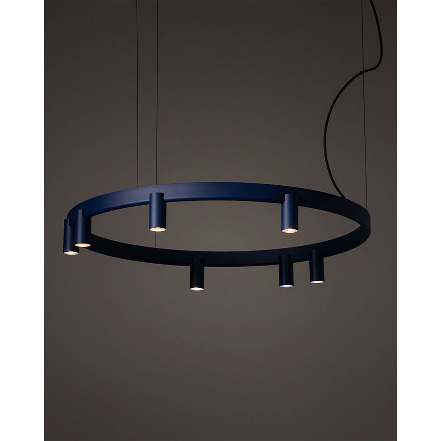 12283 Підвісний світильник Nowodvorski FOURTY ROUND LED VII ZWIS NAVY BLUE PL