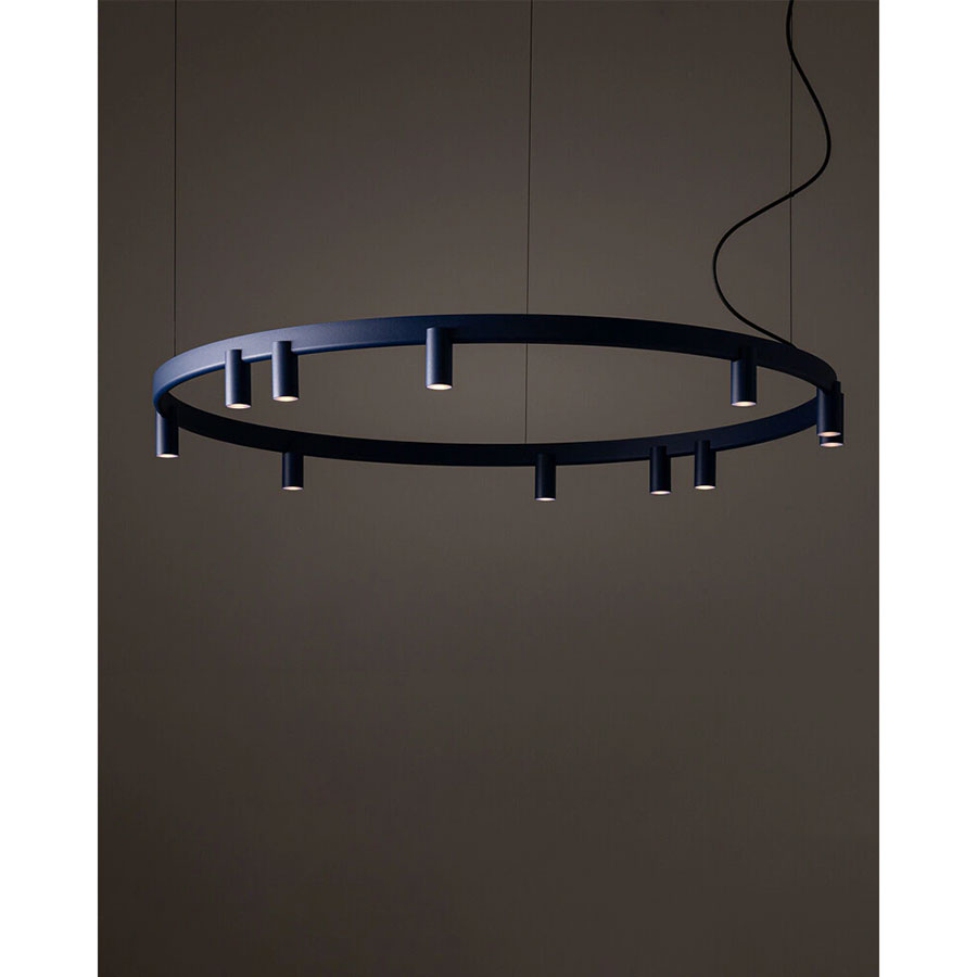 12286 Підвісний світильник Nowodvorski FOURTY ROUND LED XI ZWIS NAVY BLUE PL
