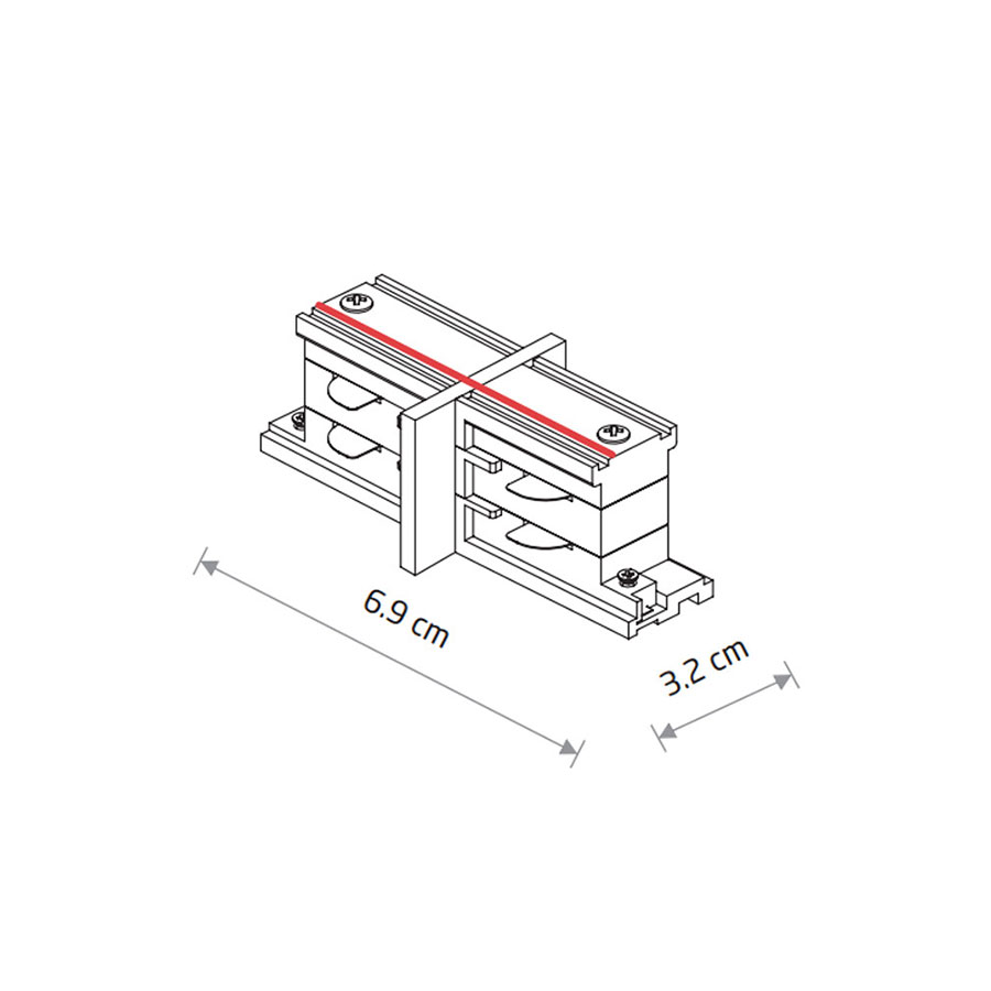 8084 З’єднувач Nowodvorski CTLS STRAIGHT CONNECTOR  MINI BLACK CN