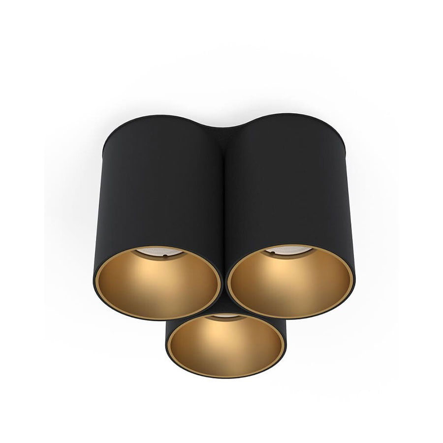 8092 Точковий світильник Nowodvorski EYE TONE III BLACK/GOLD PL