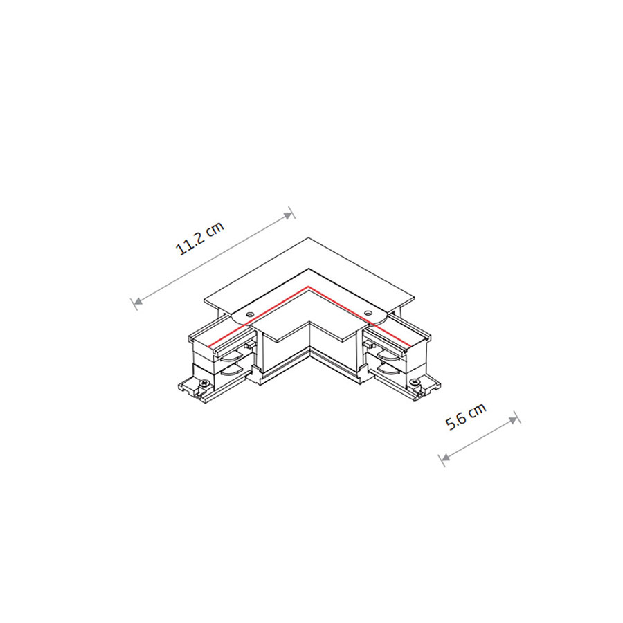 8231 З’єднувач Nowodvorski CTLS RECESSED POWER L CONNECTOR, RIGHT (L-R) BLACK CN