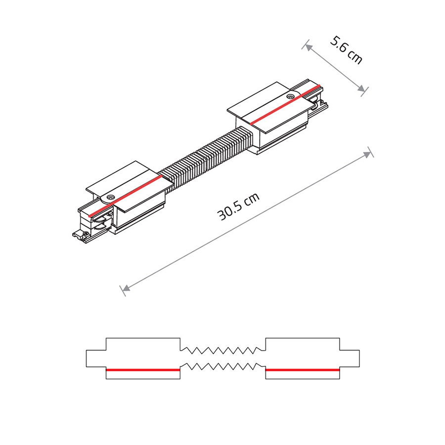 8677 З’єднувач Nowodvorski CTLS RECESSED POWER FLEX CONNECTOR BLACK CN
