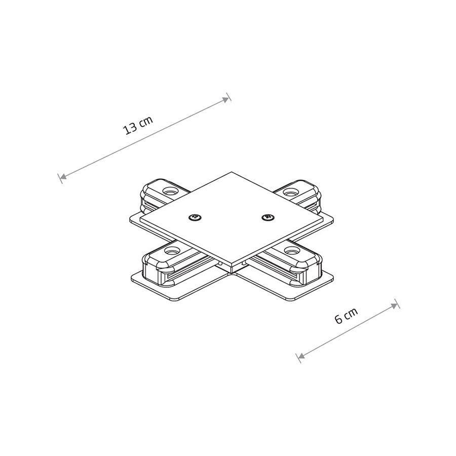 8836 З’єднувач Nowodvorski PROFILE RECESSED X-CONNECTOR WHITE CN