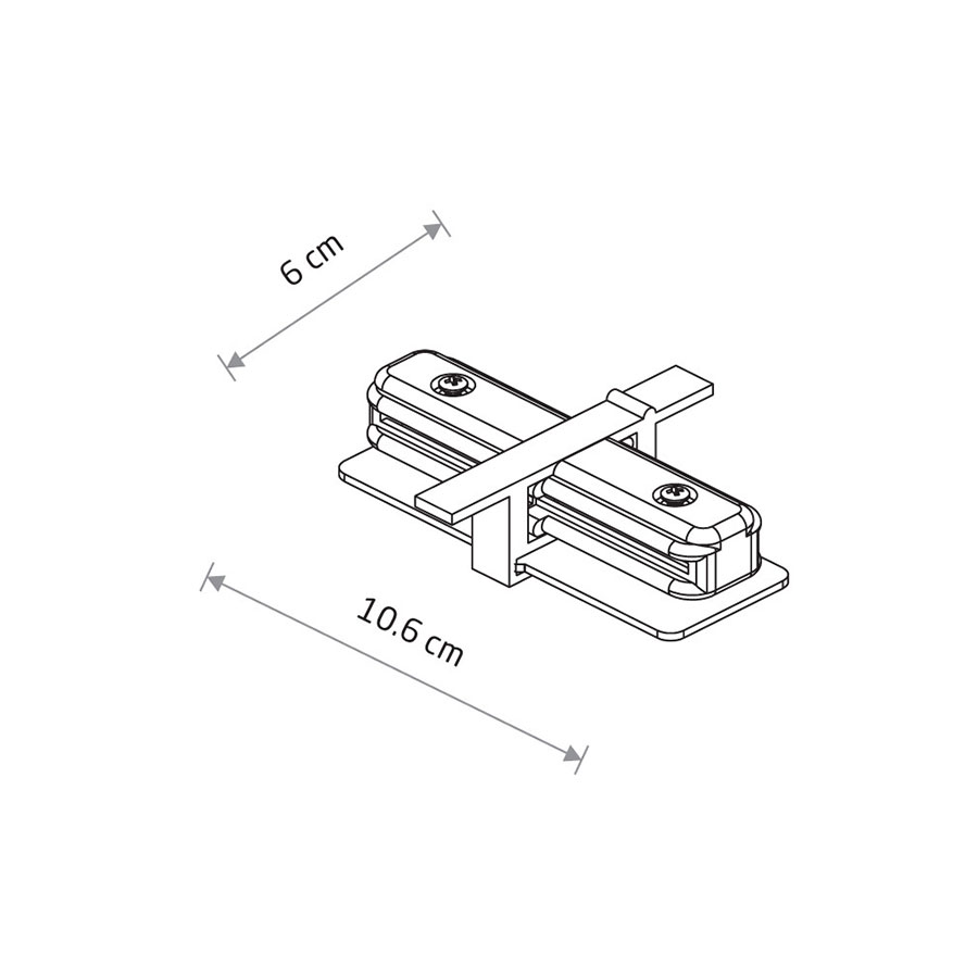8968 З’єднувач Nowodvorski PROFILE RECESSED STRAIGHT CONNECTOR BLACK CN