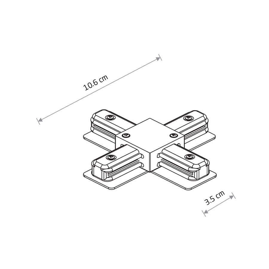 9190 З’єднувач Nowodvorski PROFILE X-CONNECTOR WHITE CN