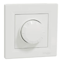 Поворотний LED димер ASFORA 600ВА RC 3-370Вт білий (світлорегулятор) Рамка Schneider Electric Sedna Design & Elements, 4 пости, PRO, матова сіра глина (SDD393804)