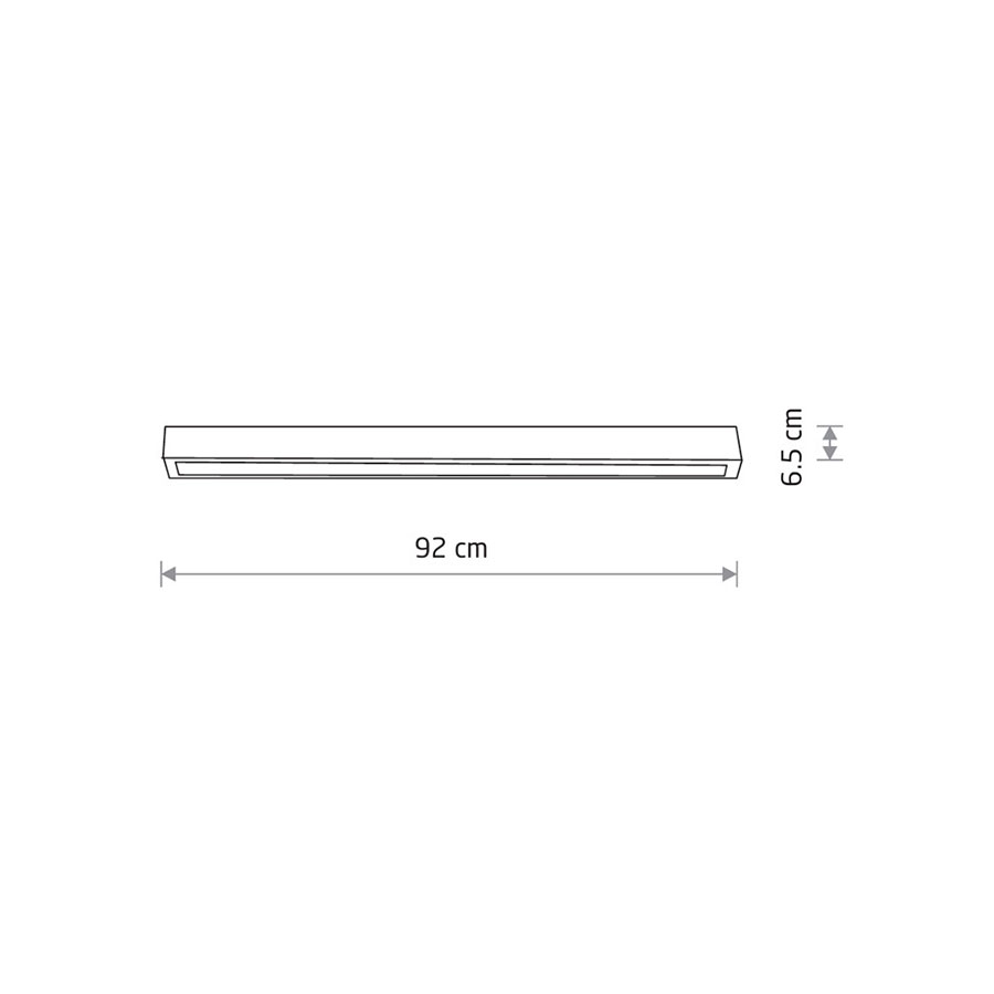 7553 Світильник Nowodvorski STRAIGHT LED GRAPHITE CEILING 90 PL