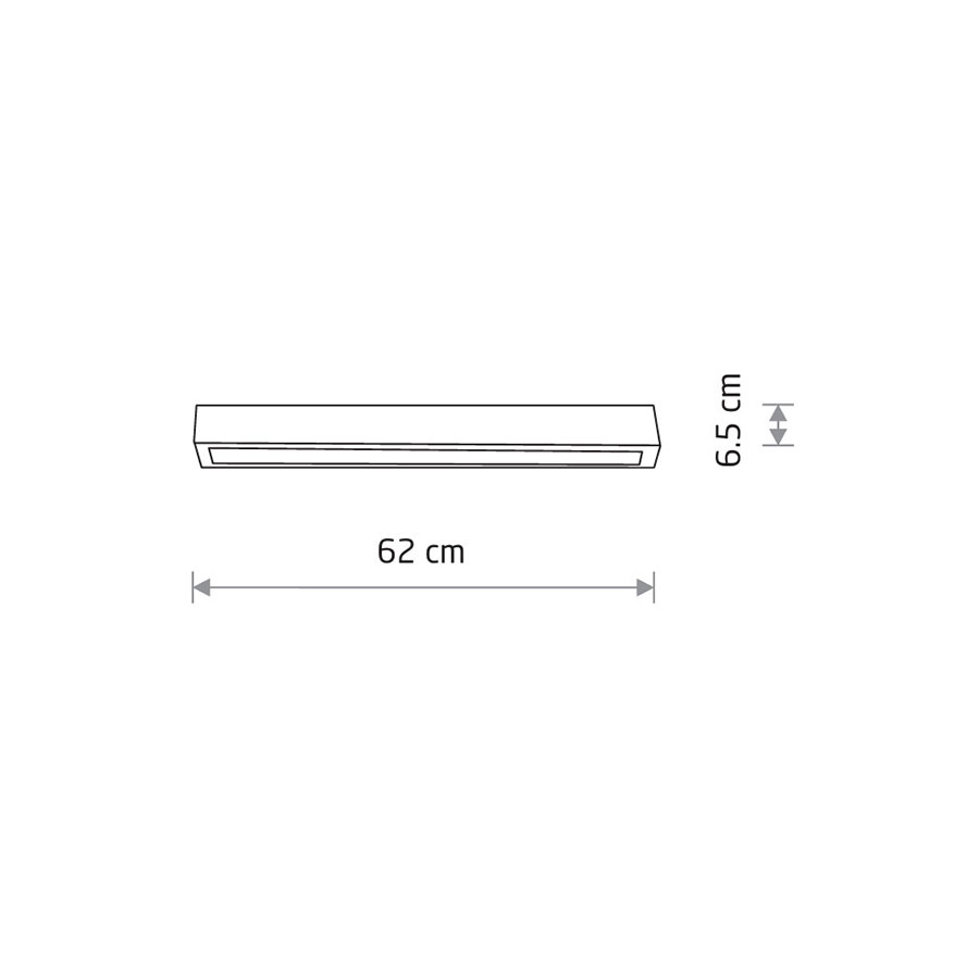 7597 Світильник Nowodvorski STRAIGHT LED BLACK CEILING 60 PL