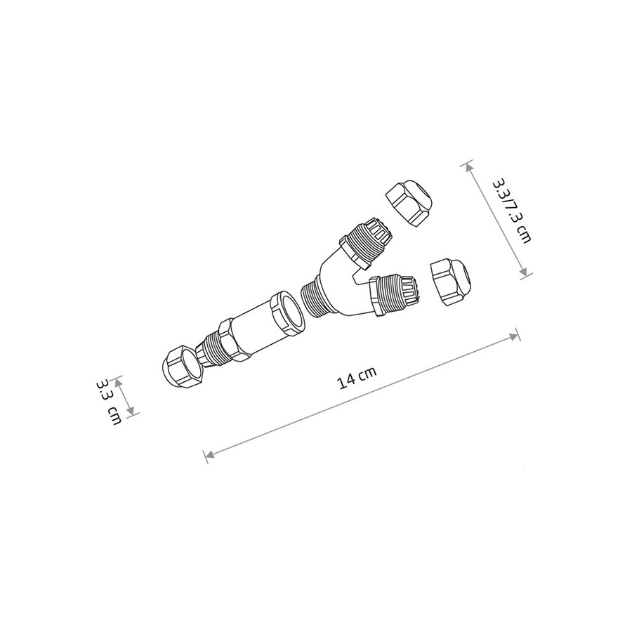 8846 З’єднувач Nowodvorski IP68 Y WATERPROOF CONNECTOR CN
