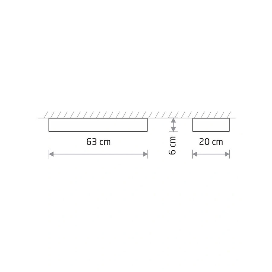 9522 Світильник Nowodvorski SOFT LED GRAPHITE 60X20 kinkiet PL