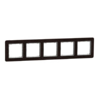 Рамка 5-постова Венге Sedna Elements SDD381805U Рамка Schneider Electric Sedna Design & Elements, 4 пости, PRO, матова сіра глина (SDD393804)