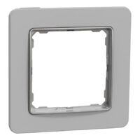 Рамка Schneider Electric Sedna Design & Elements, 1 пост, PRO, матова сіра глина (SDD393801) Стійка 8 рівнів 3U-LRack до BOS-G Deye