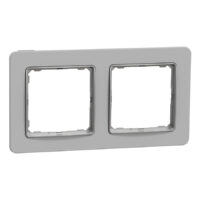 Рамка Schneider Electric Sedna Design & Elements, 2 пости, PRO, матова сіра глина (SDD393802) Стійка 8 рівнів 3U-LRack до BOS-G Deye
