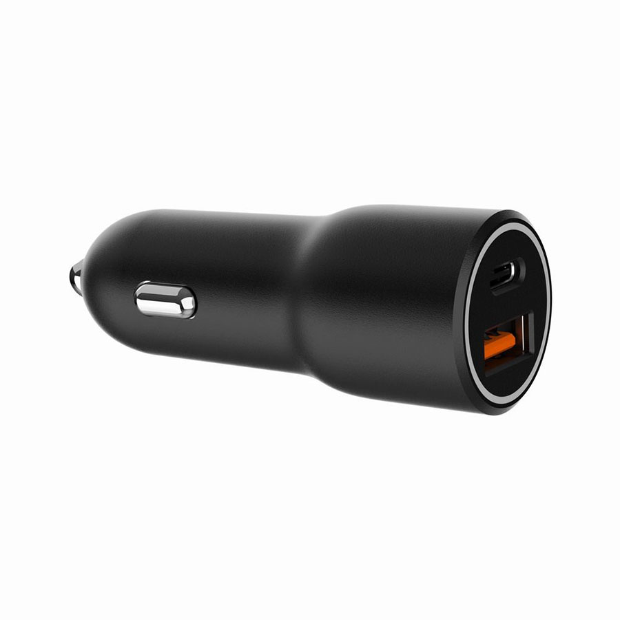 Автомоб.заряд.пристрій 1xUSB-A (18W QC3.0) + 1xUSB-C (PD 20W), чорн. TA-UC-AC2PDQC38-CAR-01