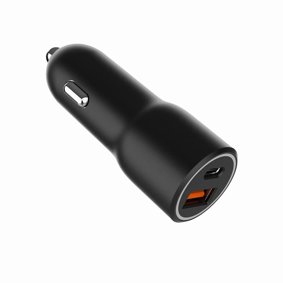 Автомоб.заряд.пристрій 1xUSB-A (18W QC3.0) + 1xUSB-C (PD 20W), чорн. TA-UC-AC2PDQC38-CAR-01