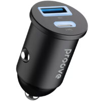 Автомоб.заряд.пристрій 1xUSB-A (18W QC3.0) + 1xUSB-C (PD 20W), чорн. TA-UC-AC2PDQC38-CAR-01