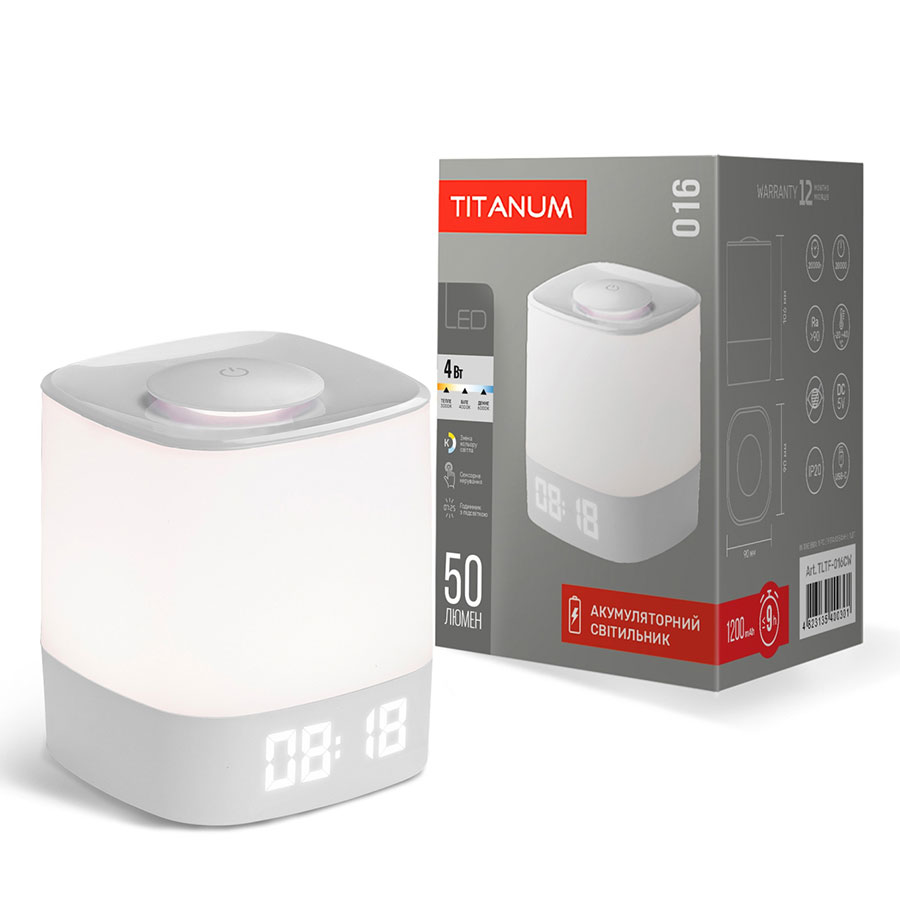 Св-к LED акумул. 4W 50 Lm 1200mAh 3000K-6000K TLTF-016CW