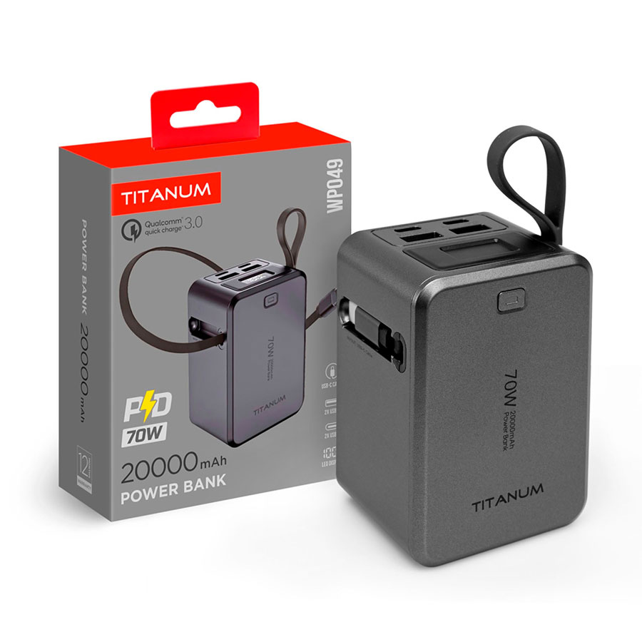 Павербанк 20000mAh PD 70W сірий TPB-WP049