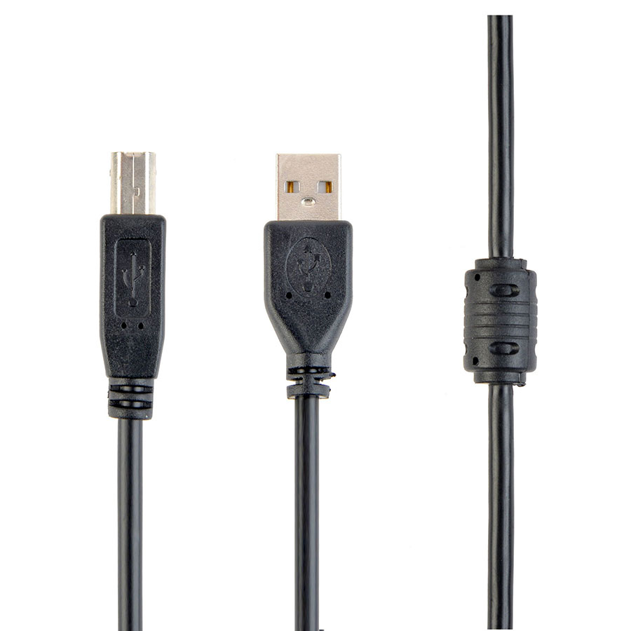 Кабель USB 2.0, ферит, A-тато/B-тато, 3 м, Cablexpert CCFB-USB2-AMBM-3M
