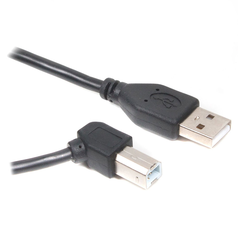 Кабель USB 2.0 A-тато/B-тато, кутовий, 1.8 м, преміум CCP-USB2-AMBM90-6