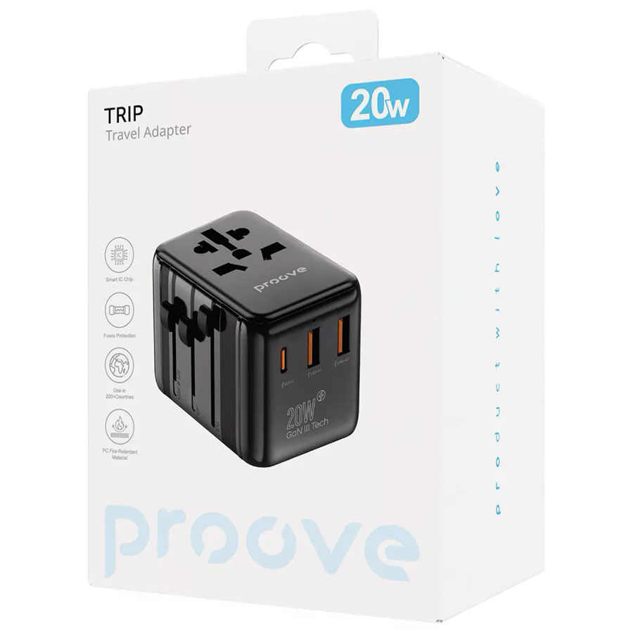 Універсальний адаптер Proove Trip 20W