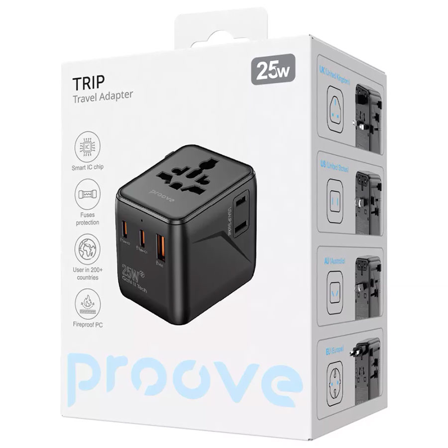 Універсальний адаптер Proove Trip 25W
