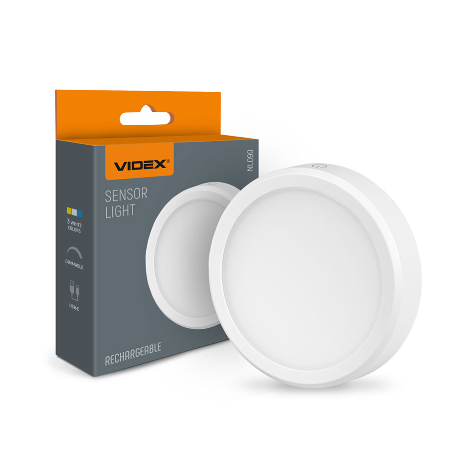 Св-к LED акумул. з датчиком руху 100Lm 3000-6500K White VL-NL090W