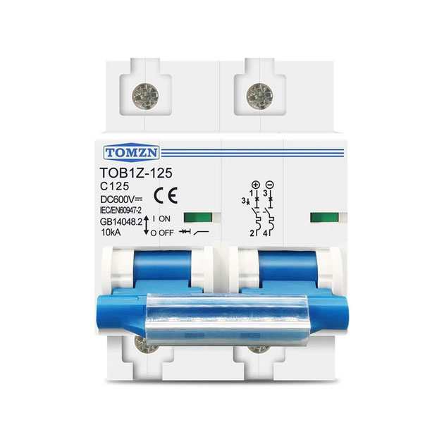 Авт. вимикач TOMZN 2P 125A 600V MCB DC