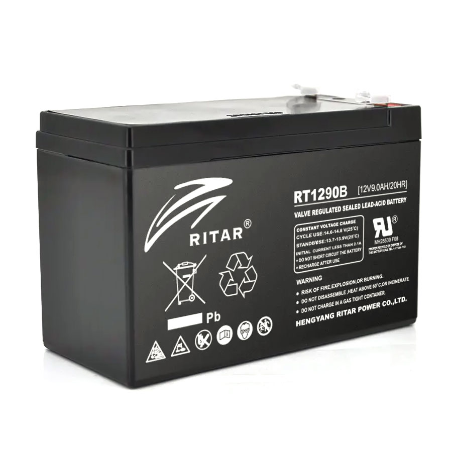 Акумуляторна батарея AGM 12V 9.0Ah Black Case Q10